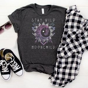 Stay Wild Moon Child Shirt, Moon Shirt, Moon Bohemian Shirt, Gift For Moon Lover